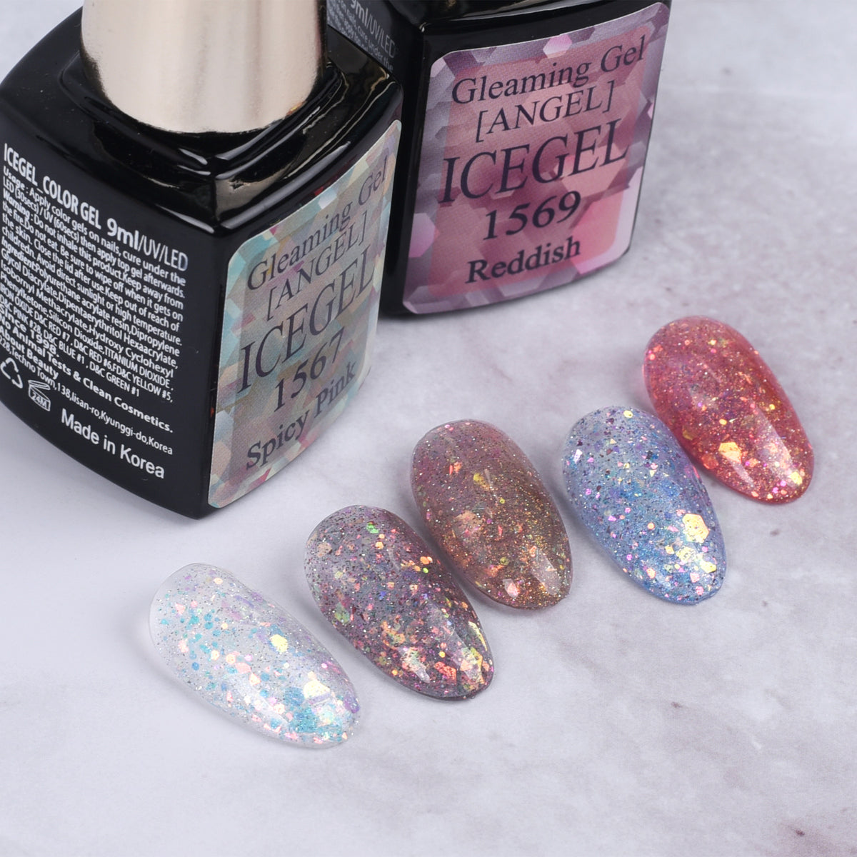 ICEGEL Gleaming Gel Angel glitter gel collection