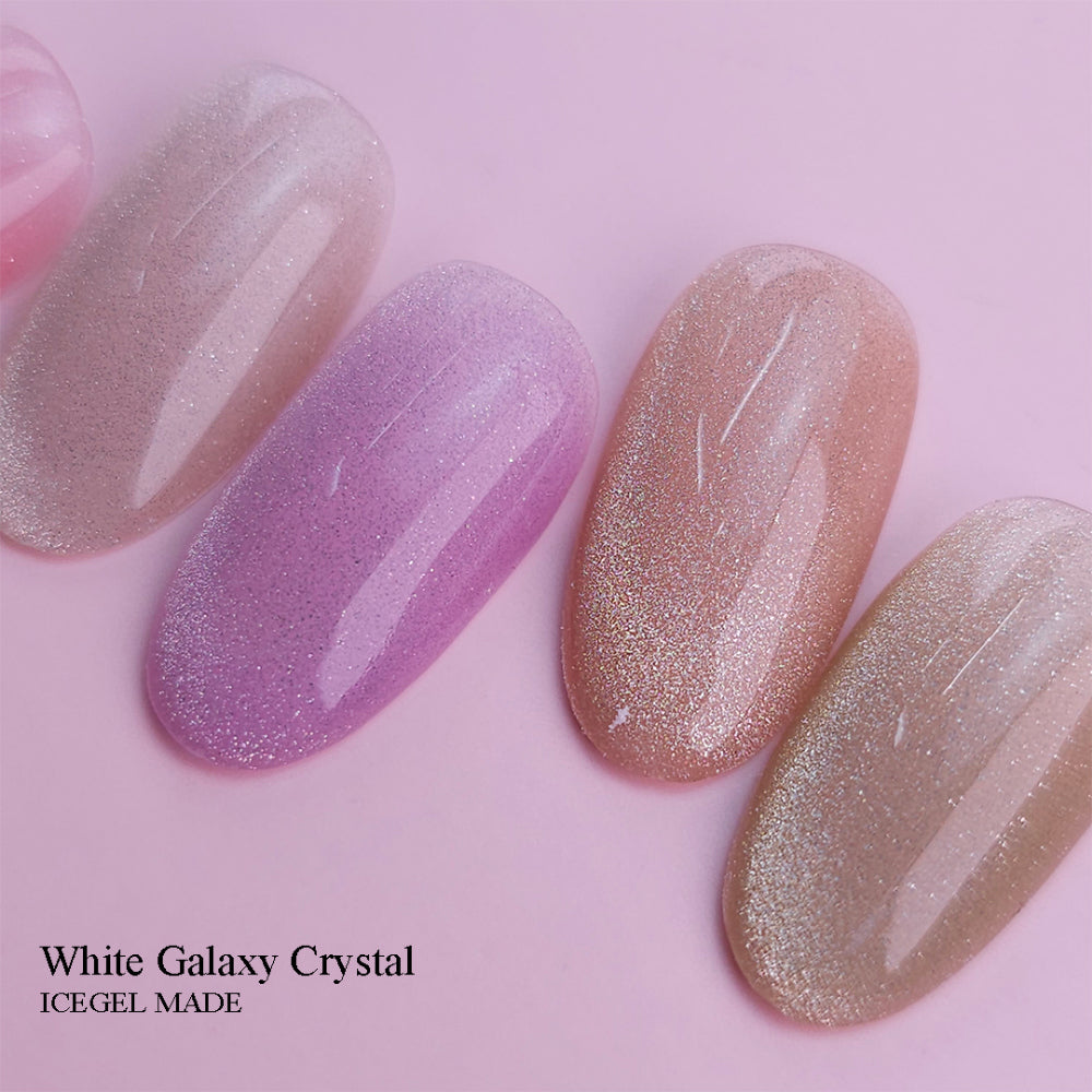 White Galaxy Crystal Magnetic Cat Eye Gel | ICEGEL