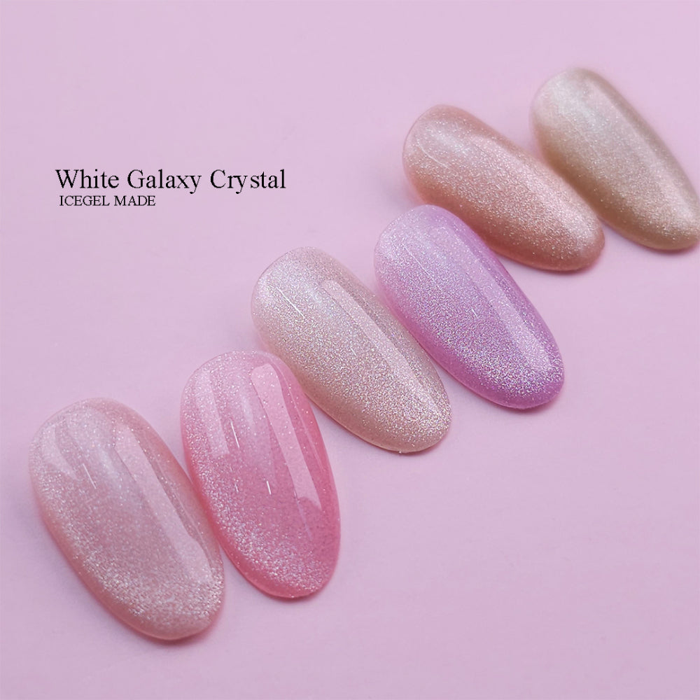 White Galaxy Crystal Magnetic Cat Eye Gel | ICEGEL