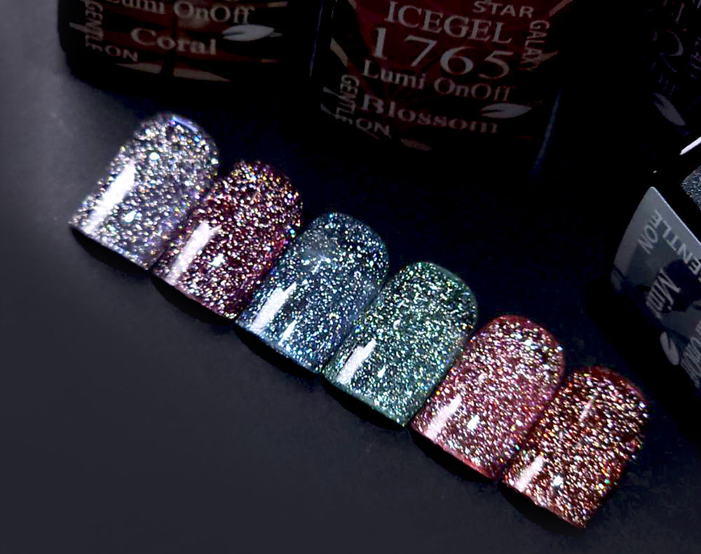 Lumi On/Off Reflective Glitter Gel | ICEGEL