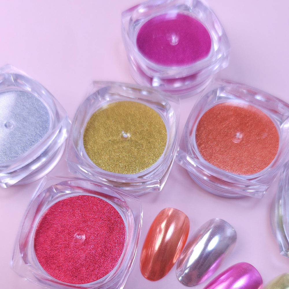 Sunset Neon Chrome Powder 6 Colors | ICEGEL