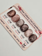 ICEGEL Cashmere swatches with colour names and numbers 1737–1742