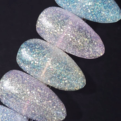 ICEGEL Little Star glitter gel nail swatches