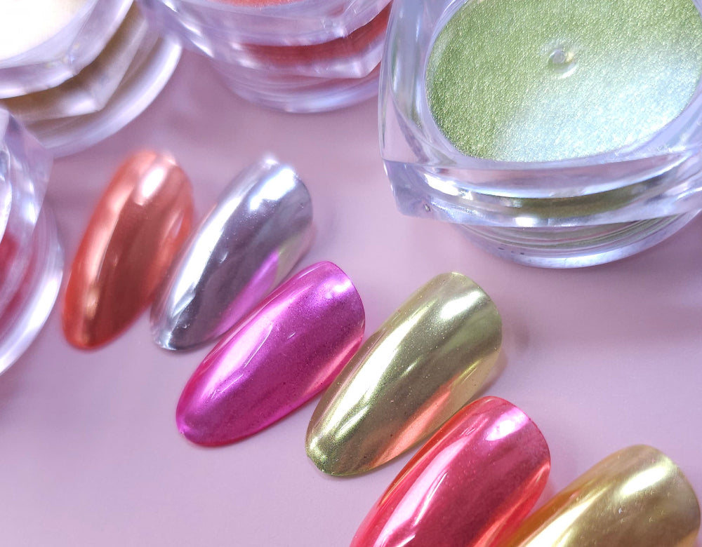 Sunset Neon Chrome Powder 6 Colors | ICEGEL