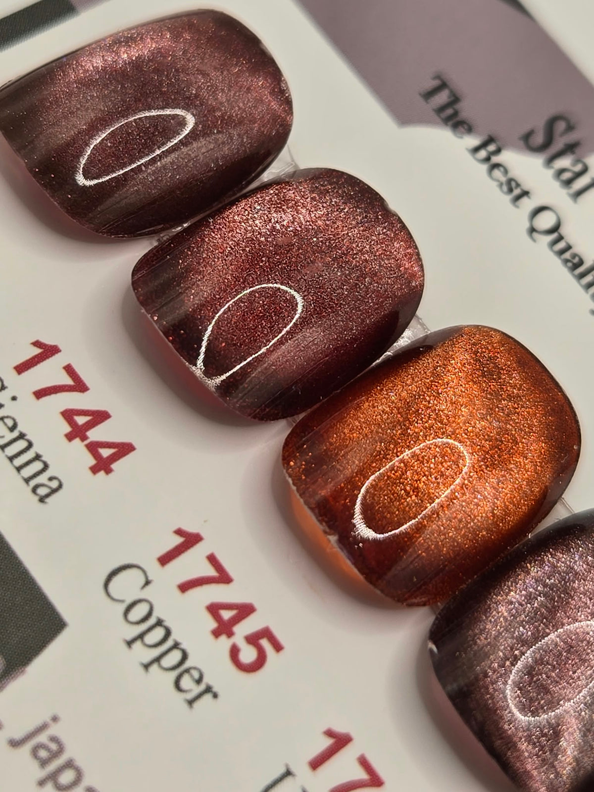 ICEGEL Star Galaxy Couture 1743–1748 colour swatches, including Japan limited edition shades