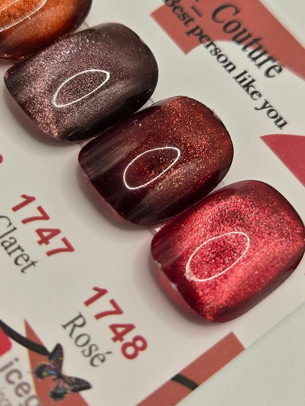 ICEGEL Star Galaxy Couture 1743–1748 colour swatches, including Japan limited edition shades