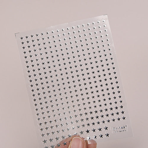 ICEGEL Petite Silver Star Nail Sticker K-408 detail 1