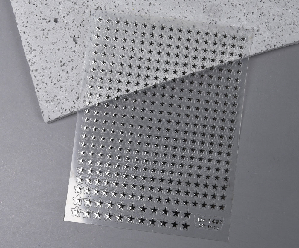 ICEGEL Petite Silver Star Nail Sticker K-408 detail 6
