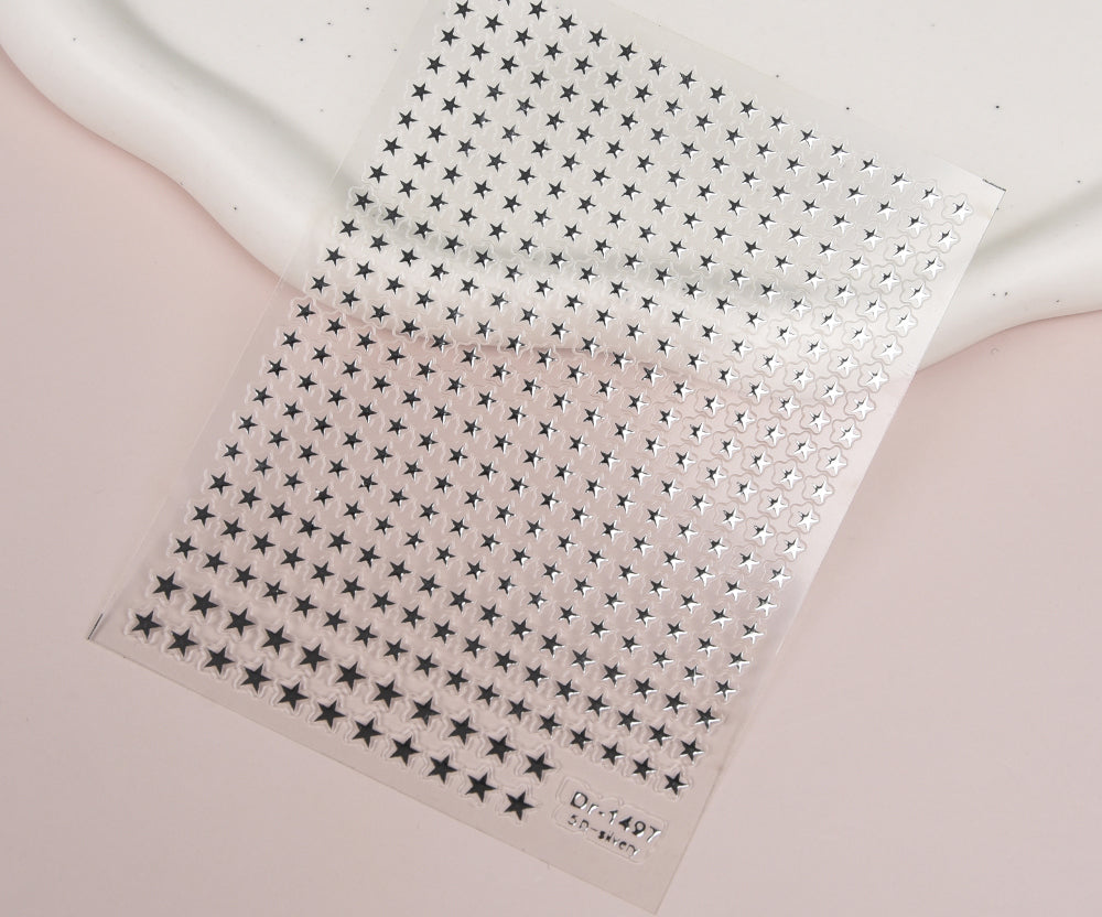 ICEGEL Petite Silver Star Nail Sticker K-408 detail 8