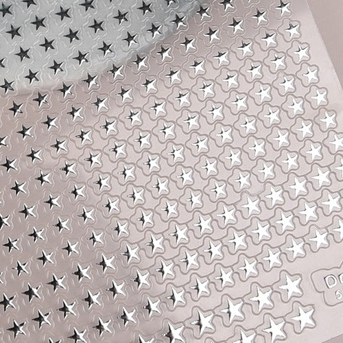 ICEGEL Petite Silver Star Nail Sticker K-408