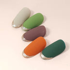 ICEGEL Luxe Palette solid colour gels 1494–1498 – swatches and nail art
