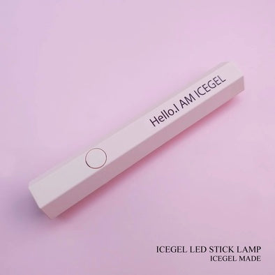 ICEGEL rechargeable mini UV LED stick lamp with button near the light