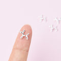 ICEGEL Silver Balloon Dog Nail Charm NC-127