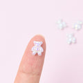 ICEGEL Grey Pearl Bear Nail Charm NC-155