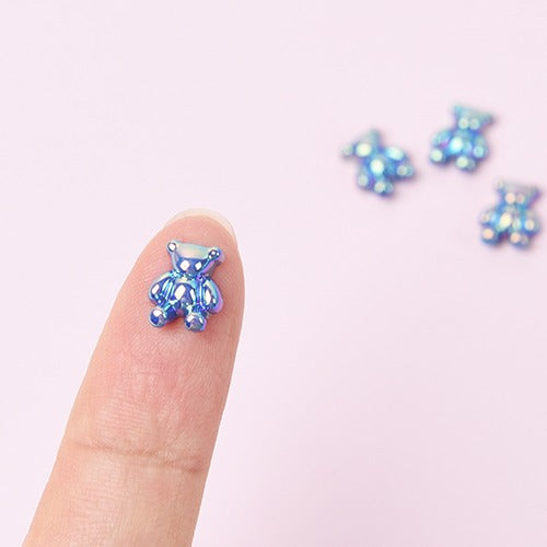 ICEGEL Blue Pearl Bear Nail Charm NC-156