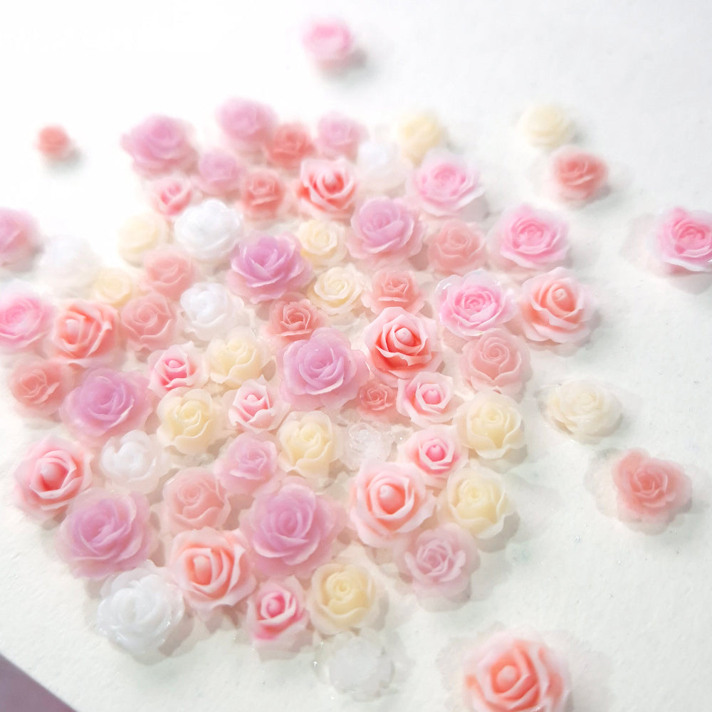 3D Rose Nail Charms Set | ICEGEL
