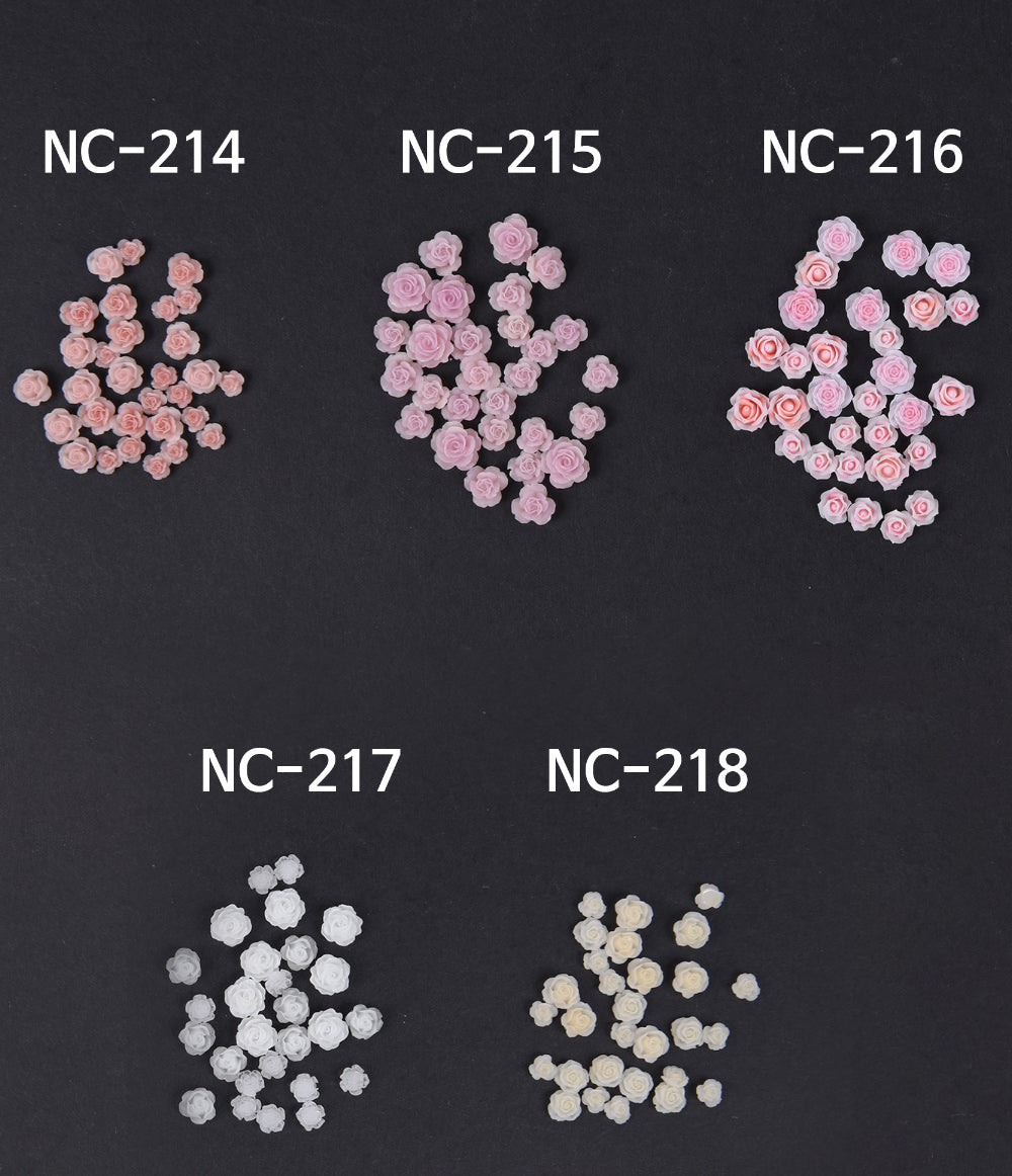 3D Rose Nail Charms Set | ICEGEL