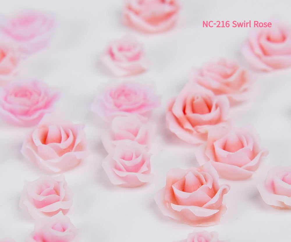 3D Rose Nail Charms Set | ICEGEL
